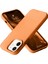 Apple iPhone 12 Kılıf Nano Içi Kadife Silikon - Turuncu Glstd 1