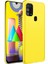 Samsung Galaxy M31 Kılıf Nano Içi Kadife Silikon - Sarı Glstd 2