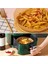 100 Adet Air Fryer Pişirme Kağıdı Tek Kullanımlık Yağlı Kağıdı Yuvarlak Tabak Model (4887) 3