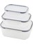 3pcs Quick Sızdırmaz Saklama Kabı Seti Şeffaf Kap - Buğulu-Contalı Kapak 500-1000-1700ML (4887) 1