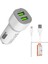 Iphone - Kablolu Oto - Araç Çakmaklık Şarj Başlık Set 3.1A - 155W - 1mt Kablo HY-X44 (4887) 1
