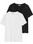 2'li %100 Pamuk V Yaka T-Shirt Seti 5