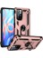 Xiaomi Redmi Note 11T Kılıf Sofya Yüzüklü Silikon Kapak - Rose Glstd 1