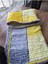 Sarı Gri Renk Bloklu Kadife Bebek Battaniyesi Handmade 4