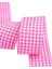 Tafta Ekoseli Kurdele 25 mm Pembe 1 Metre 2