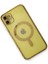 Apple iPhone 12 Kılıf Magneticsafe Lazer Silikon - Gold Glstd 1