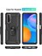 Huawei P Smart 2021 Kılıf Sofya Yüzüklü Silikon Kapak - Siyah Glstd 1