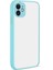 Apple iPhone 12 Kılıf Montreal Silikon Kapak - Turkuaz Glstd 1