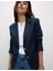 Keten Karışımlı Tek Düğmeli Blazer Ceket 1