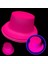 Neon Partisi Pembe Renk Plastik Fötr Şapka 2