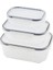 3pcs Quick Sızdırmaz Saklama Kabı Seti Şeffaf Kap - Buğulu-Contalı Kapak 500-1000-1700ML 1