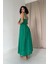 Miracotton Yeşil Askılı Aparatlı Brode Elbise 4