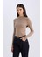 Slim Fit Dar Kesim Yarım Balıkçı Yaka Modal Uzun Kollu Tişört E4772AX24WN 1