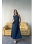 Tencel Kolsuz Salaş Elbise - Indigo 4