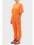 Logolu Regular Fit Elastik Bel Bantlı Cepli % 100 Pamuk Pantolon Bayan Pantolon LB22FWESSFUSP 3