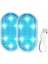 2 Adet USB Araba Şarjı Kapalı Atmosfer Işığı Araba Aydınlatma Okuma Işığı LED Atmosfer Işığı Basın Sensörü Buz Mavisi (Yurt Dışından) 1