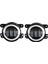 Jeep Wrangler Jk Için 4 Inç LED Sis Farları Halo Halka Çalışma Lambası, Kırmızı Gündüz Farı Sarı Dönüş Sinyali (Kırmızı + Sarı + Beyaz) (Yurt Dışından) 1