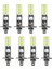 8pcs H1 6000K Süper Beyaz 80W LED Far Ampulleri Kiti Sis Sürüş Işığı (Yurt Dışından) 2