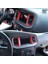 Hava Çıkışı Trim Kapağı Klima Merkezi Kontrol Ac Panel Havalandırma Trimi 2015-2021 Dodge Şarj Cihazı Aksesuarları, Kırmızı (Yurt Dışından) 5