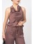 Tencel Kumaş Hafifliği Degaje Yaka Detay ve Bol Paça Pantolon Takım 1227 4