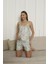 Çiçekli Askılı Şortlu Pijama Takımı 5