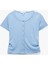 Viskon Karışımlı Düğmeli Slim Fit Kısa Kollu Bisiklet Yaka Triko Hırka 1