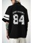 Erkek 84 Zone Baskılı Oversize T-Shirt Siyah 4