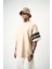 Erkek 84 Zone Baskılı Oversize T-Shirt Bej 3