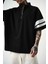 Erkek 84 Zone Baskılı Oversize T-Shirt Siyah 5
