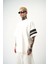 Erkek 84 Zone Baskılı Oversize T-Shirt Ekru 3