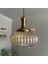 Elegant Cam Tekli Bal Rengi Avize Eskitme Long Knob Başlık Sarkıt Lamba Restoran Salon Aydınlatma 3