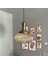 Elegant Cam Tekli Bal Rengi Avize Eskitme Long Knob Başlık Sarkıt Lamba Restoran Salon Aydınlatma 4