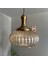 Elegant Cam Tekli Bal Rengi Avize Eskitme Long Knob Başlık Sarkıt Lamba Restoran Salon Aydınlatma 5