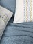 Mulvxurg URG02 Aura Çift Kişilik Pike Takımı Pebble Indigo (Mulvix) 2
