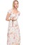 Ekru Clios Regular Fit Çiçekli Uzun Boy Elbise 2
