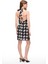 Bej Siyah Ilas Regular Fit Midi Boy Elbise 5
