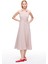 Pembe Violet Regular Fit Ekoseli Midi Boy Elbise 1