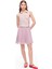Pembe Violet Regular Fit Gömlek Yaka Ekoseli Bluz 2