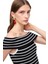 Siyah Beyaz Triko Slim Fit Kayık Yaka Triko 4