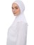 Kadın Tesettür Pratik Boyunluklu Hijab - Sporcu Bone - Beyaz 3