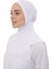 Kadın Tesettür Pratik Boyunluklu Hijab - Sporcu Bone - Beyaz 4