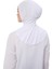 Kadın Tesettür Pratik Boyunluklu Hijab - Sporcu Bone - Beyaz 6