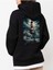 Tasarım Baskılı Oversize Kapüşonlu Kadın-Erkek Sweatshirt 1