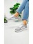 Günlük Sneaker Spor Ayakkabı Bağcıklı Çizgi Detaylı Rahat Hafif Bağcıklı Tırtık Taban ST-331 - 3438 5