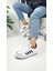 Günlük Sneaker Spor Ayakkabı Bağcıklı Çizgi Detaylı Rahat Hafif Bağcıklı Tırtık Taban ST-331 - 3438 2