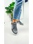 Günlük Sneaker Spor Ayakkabı Bağcıklı Çizgi Detaylı Rahat Hafif Bağcıklı Tırtık Taban ST-331 - 3438 5