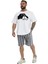 Oversize, Nakışlı Pamuk T-Shirt Gym Rag Top Big Sam 3380 2