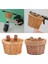 19X12X12CM-WL Tarzı Çocuk Bisikleti ve Scooter Sepeti - 2 Deri Askı, Çıkarılabilir Hasır D-Şekilli El Yapımı Depolama Sepeti (Yurt Dışından) 2