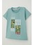 Erkek Çocuk Tişört Güçlü Dinozor Baskılı 1.5-5 Yaş, Su Yeşili 3