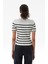 Çizgili Fitilli Bisiklet Yaka Triko Tişört 4